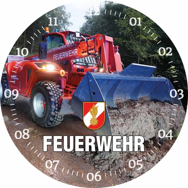 Glasuhr FEUERWEHR 29cm - FW7